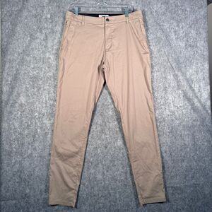 Bird Dogs Pants Men's 36x34 Beige Performance Golf Office Chino Khakis Unlined